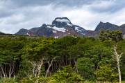 Blick zurück vom Ausgangspunkt in die Berge