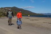 Auguste, Leandro und Juan P. am Lago Yehuin